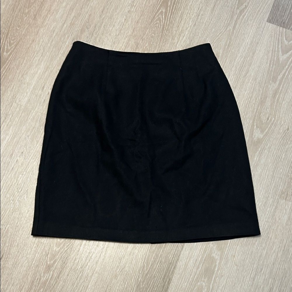Vintage Mix It Black Wool Mini Pencil Skirt Skirt